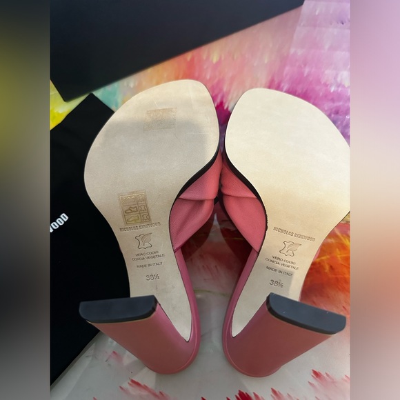 NICHOLAS KIRKWOOD Pink Twist Tie Leather Mule - Picture 7 of 14